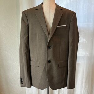 The Kooples Men's Brown Single-Breasted Blazer 100% Laine Wool. Fr 44, US XS NWT